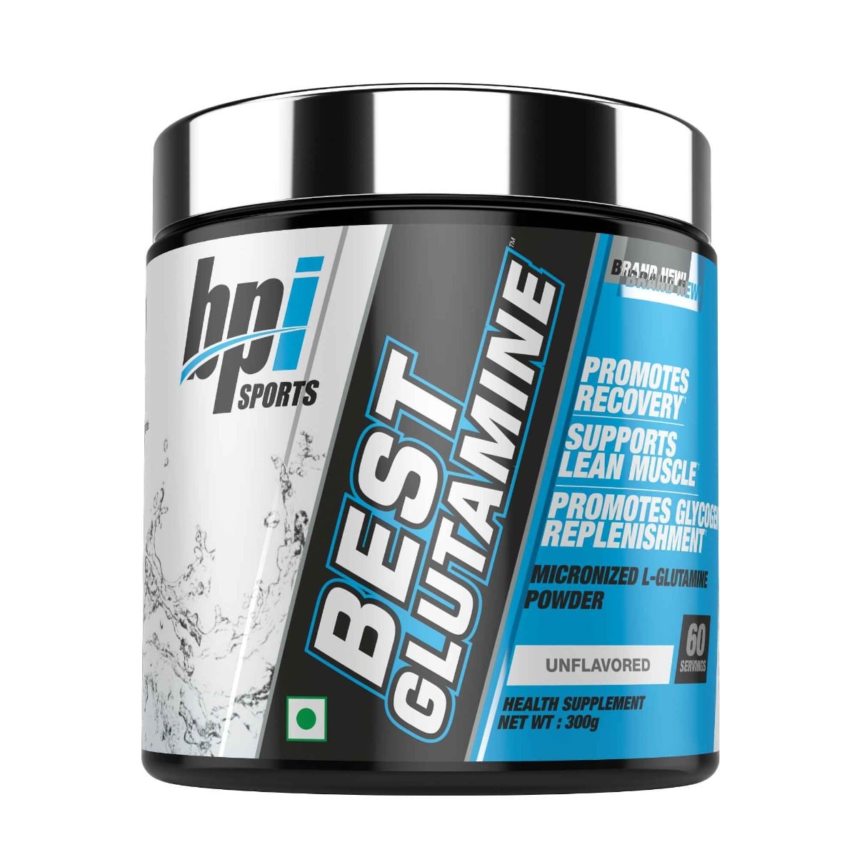 BPI Glutamine (Unflavoured, 2 Month Supply) L | Glutamine For Muscle Building & Performance | Post Workout Recovery & Muscle Growth (300g)