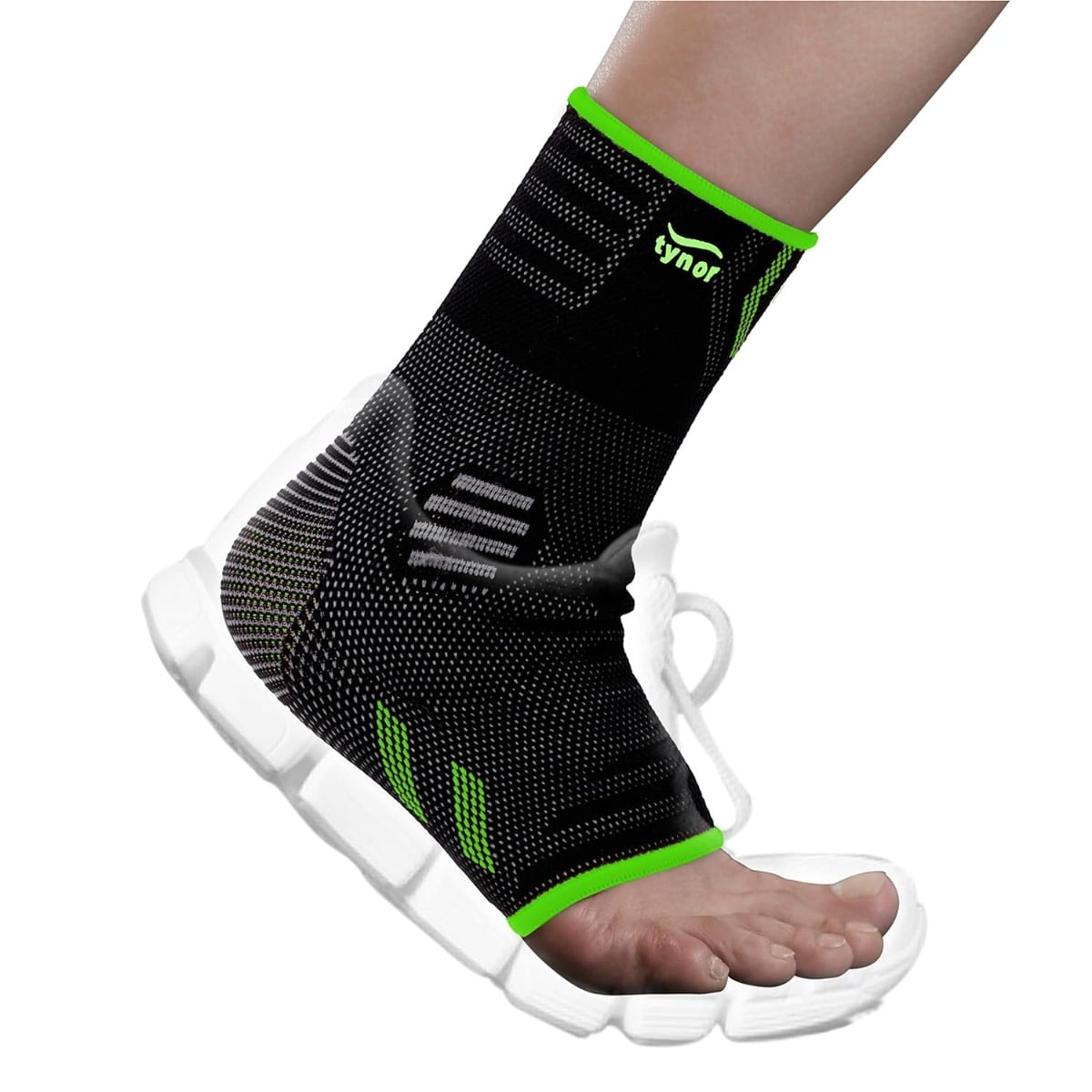 Tynor Ankle Support Air Pro, Black & Green, XL, 1 Unit