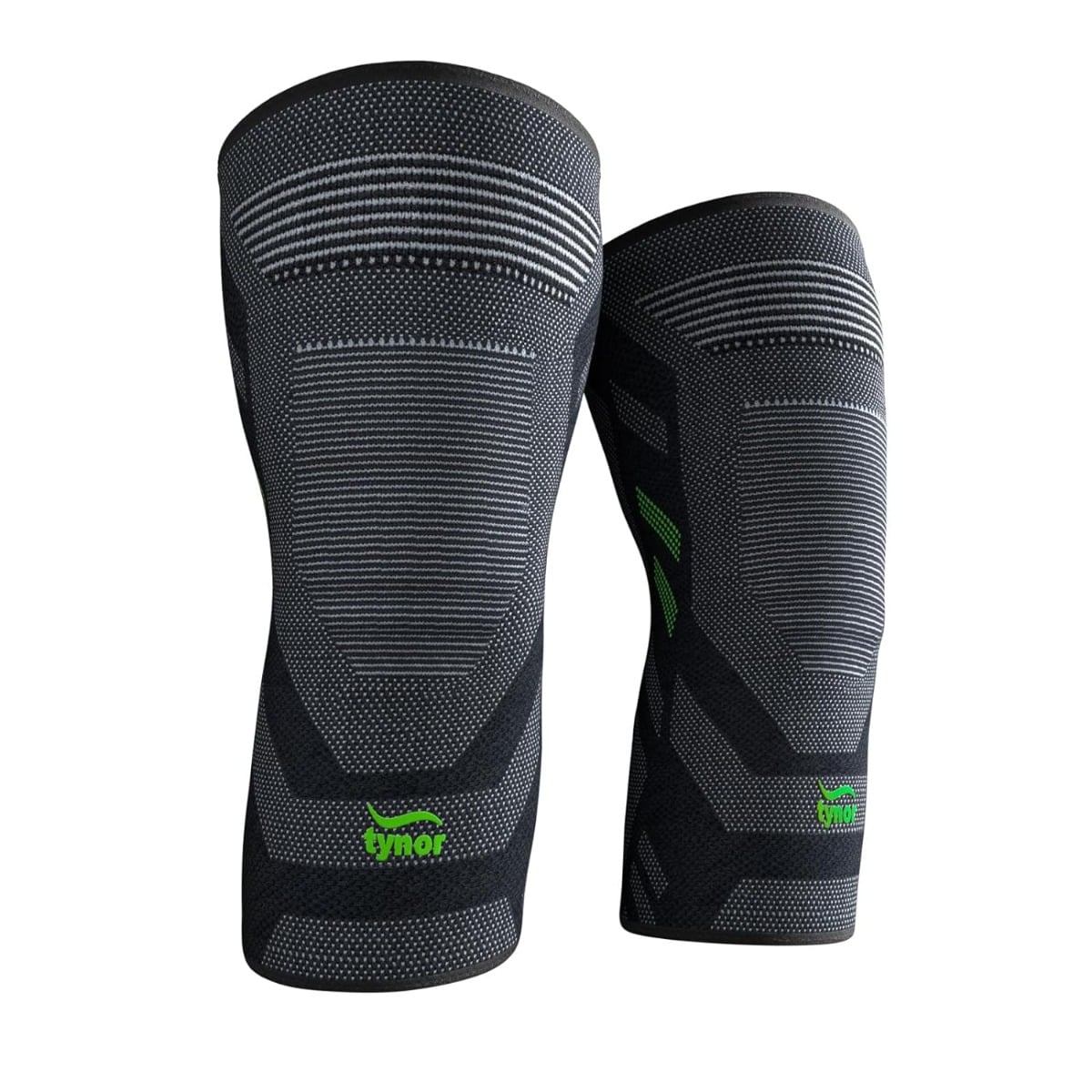 Tynor Knee Cap Air Pro, Black & Green, Large, Pack of 2