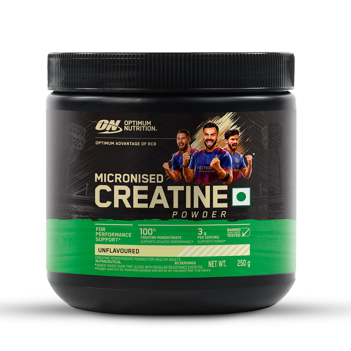 Optimum Nutrition (ON) Micronized Creatine Powder 250g | 83 Serving | Unflavored | Supports Athletic Performance | Power