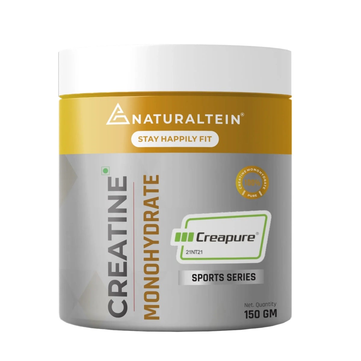 NATURALTEIN Creatine Monohydrate (Creapure) 150 g | Increases Strength, Muscle Size & Endurance | Unflavoured, Vegan & Pure Micronized Creatine | Fast Recovery & Enhanced Performance