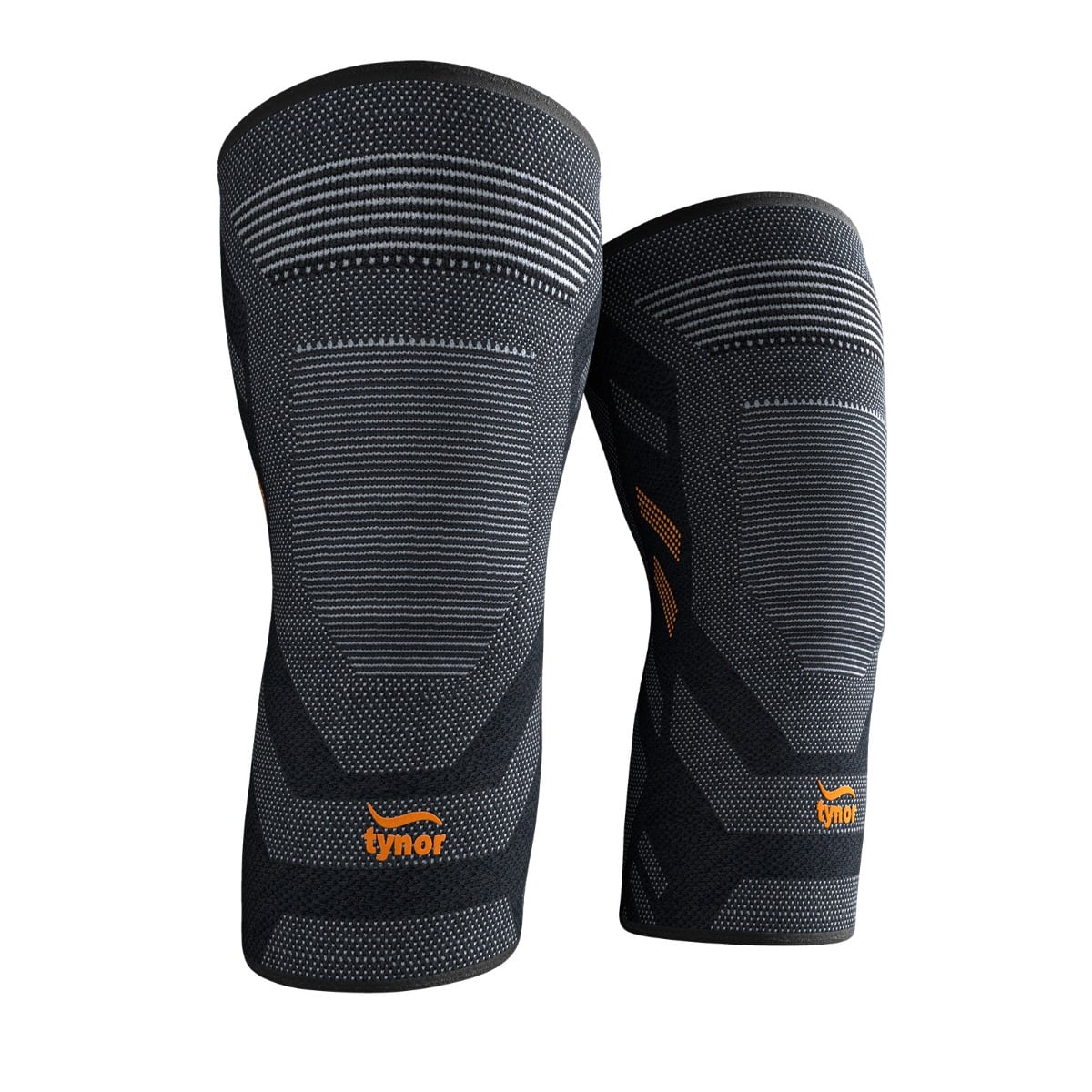 Tynor Knee Cap Air Pro, Black & Orange, Large, Pack of 2