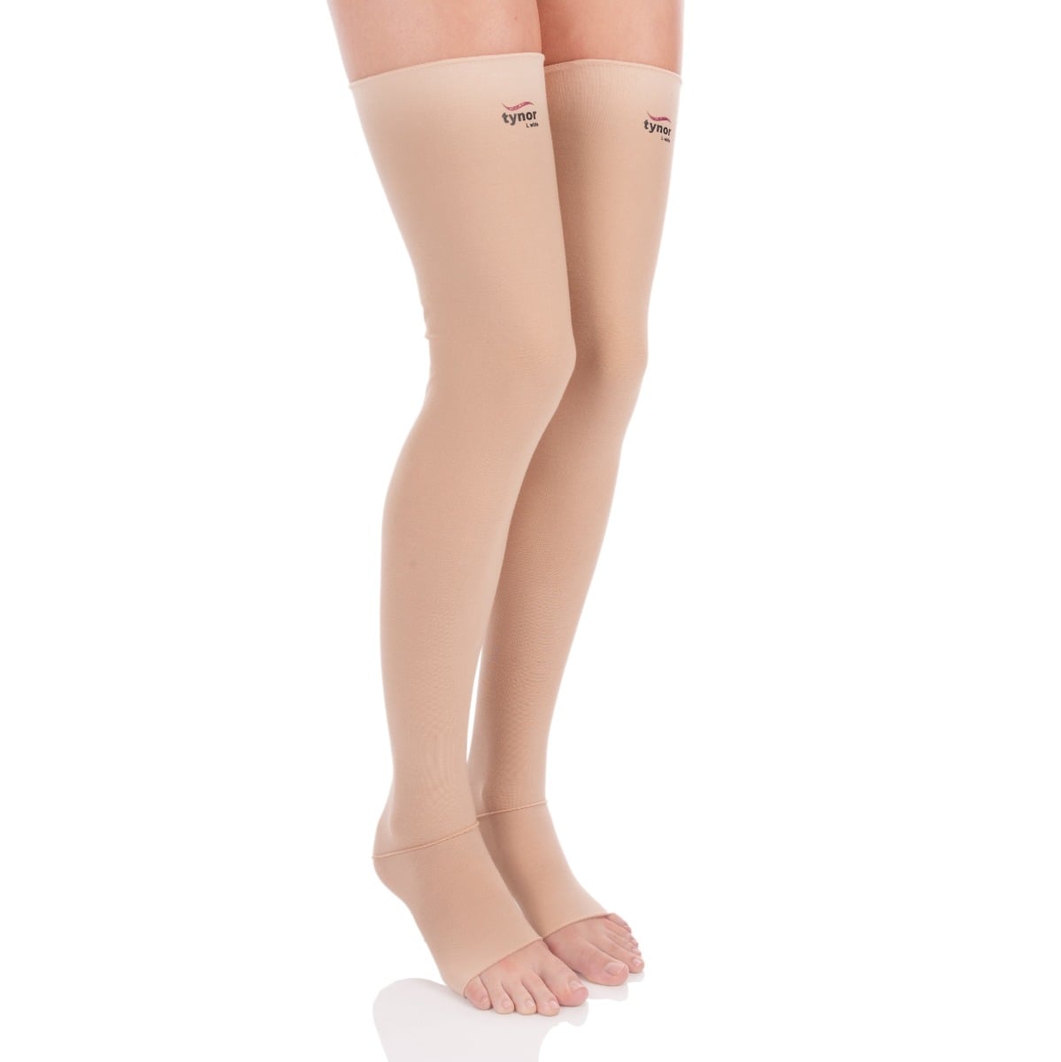 Tynor Medical Compression Stocking Thigh High Class 2 (Pair), Beige, Medium, Pack of 2