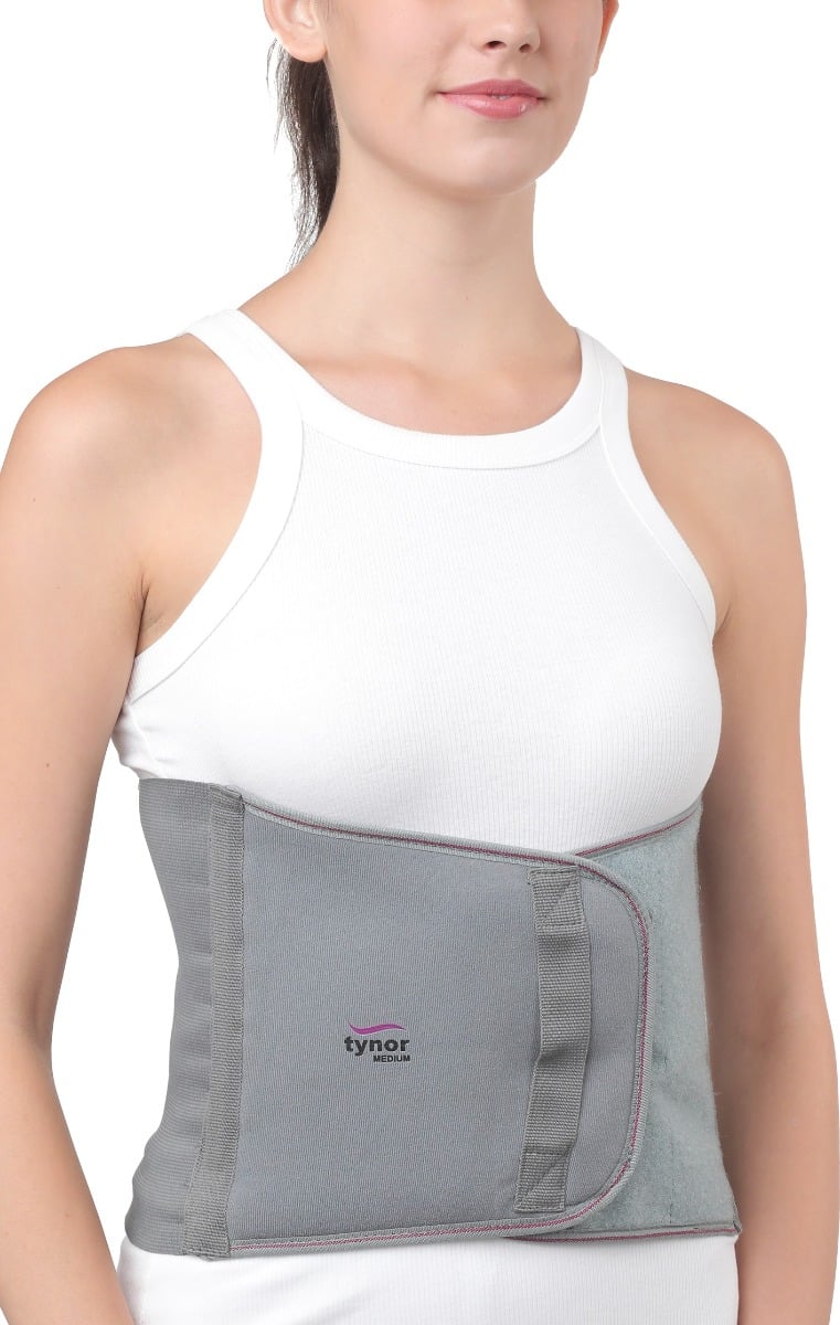 Tynor Abdominal Support 9"/23cm, Grey, Medium, 1 Unit