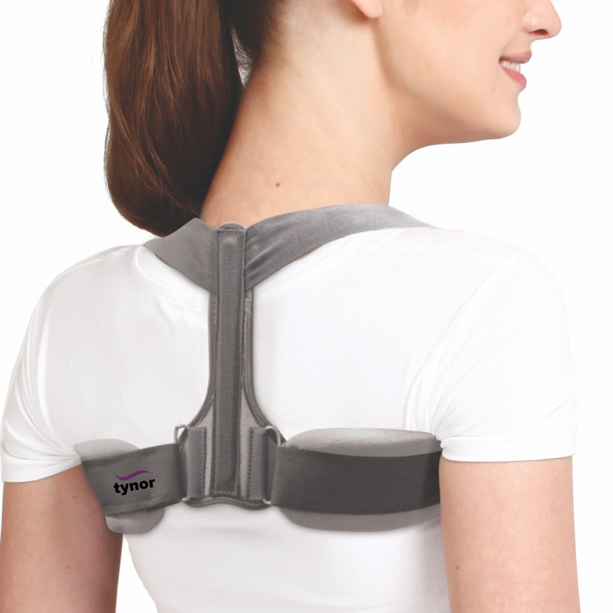 Tynor Clavicle Brace with Fastening Tape, Grey, Child, 1 Unit