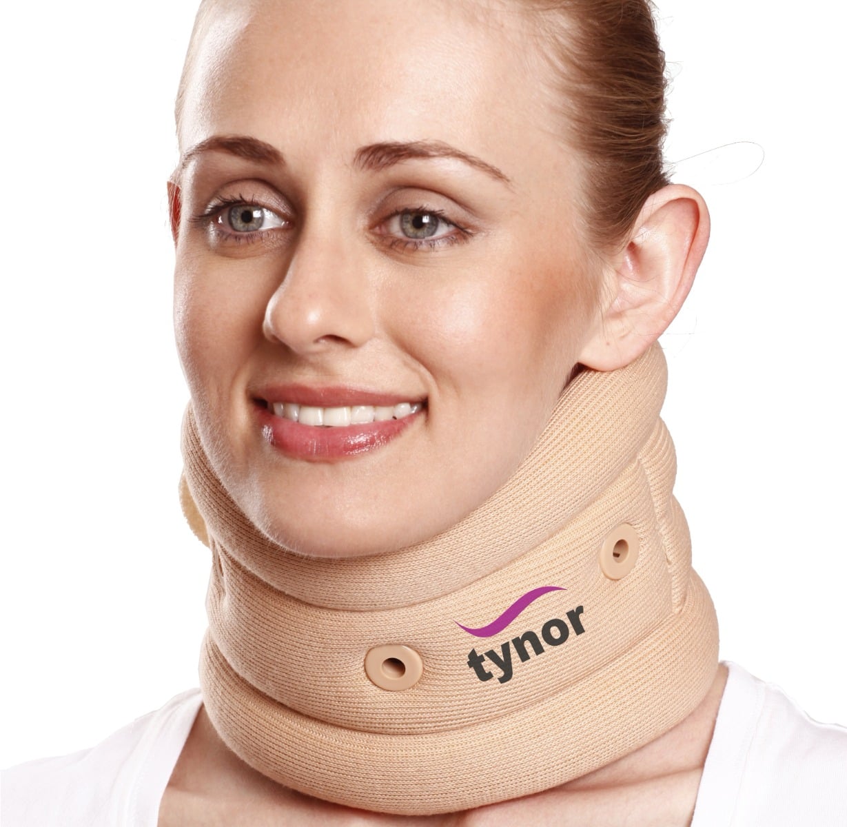 Tynor Cervical Collar Soft with Support, Beige, Large, 1 Unit