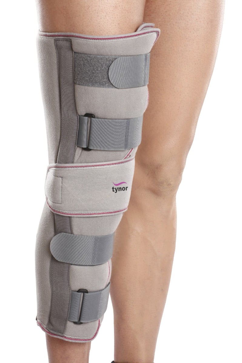 Tynor Knee Immobiliser 19"/48cm, Grey, XL, 1 Unit