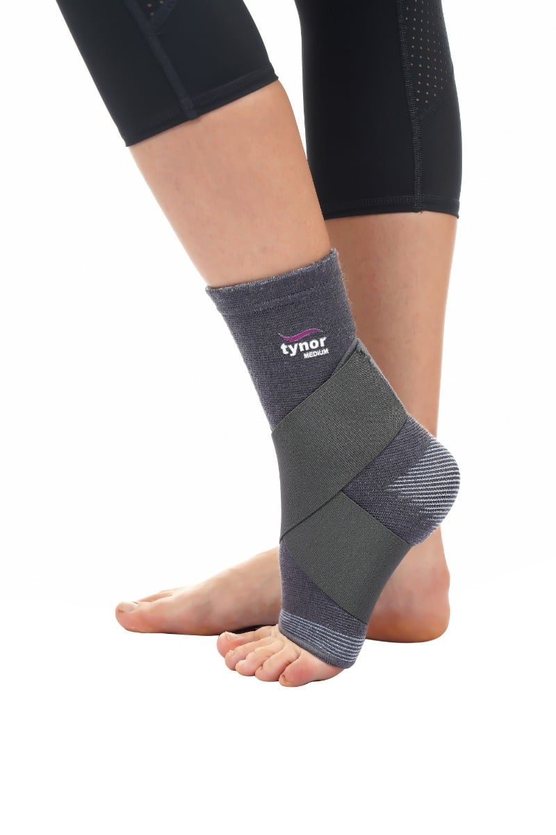 Tynor Ankle Binder, Grey, XL, 1 Unit