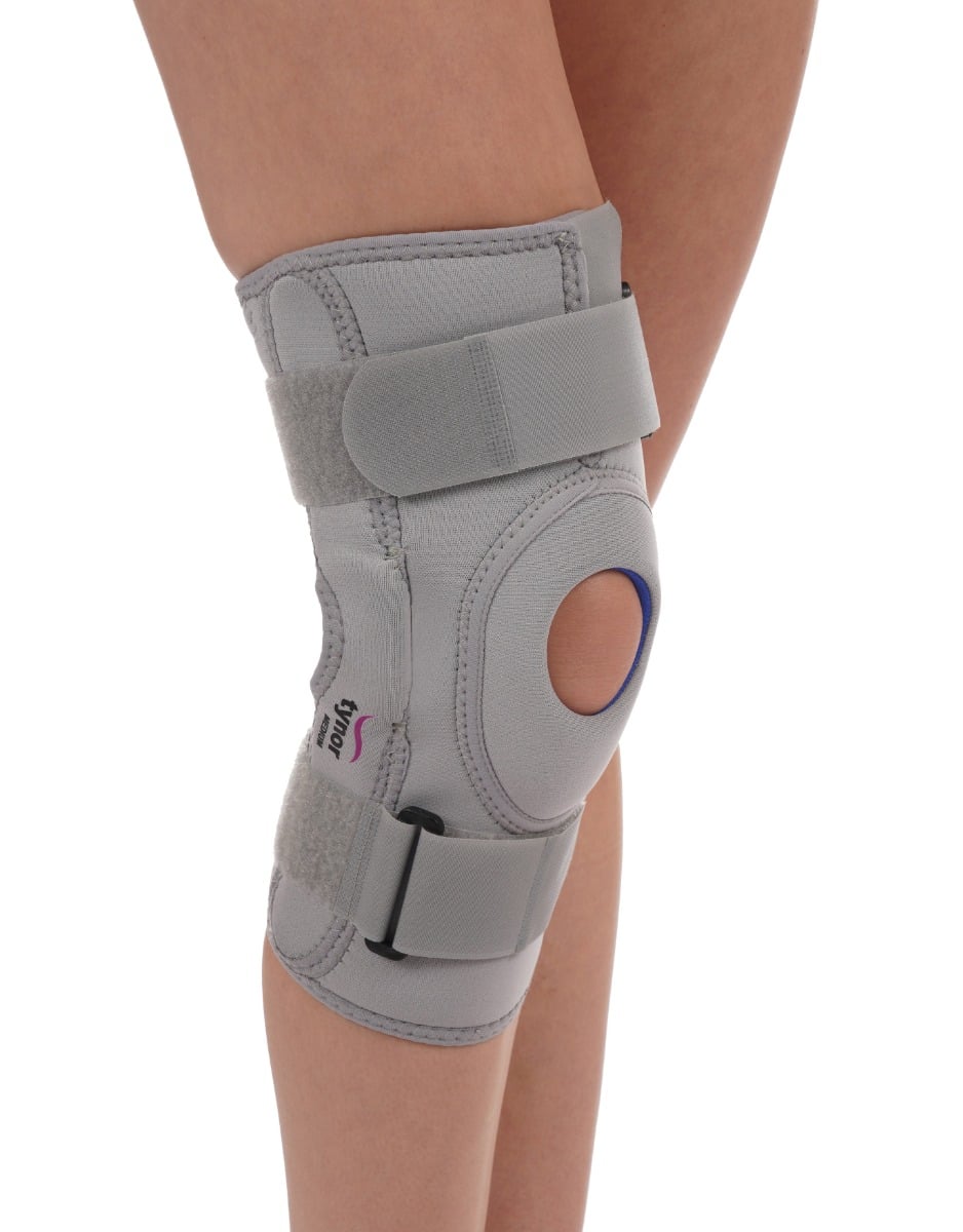 Tynor Knee Support Hinged (Neoprene), Grey, XL, 1 Unit