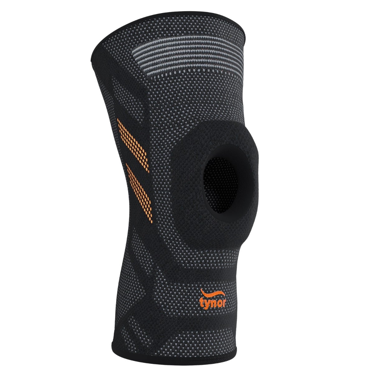 Tynor Knee Cap Air Open Patella, Black & Orange, Small, 1 Unit