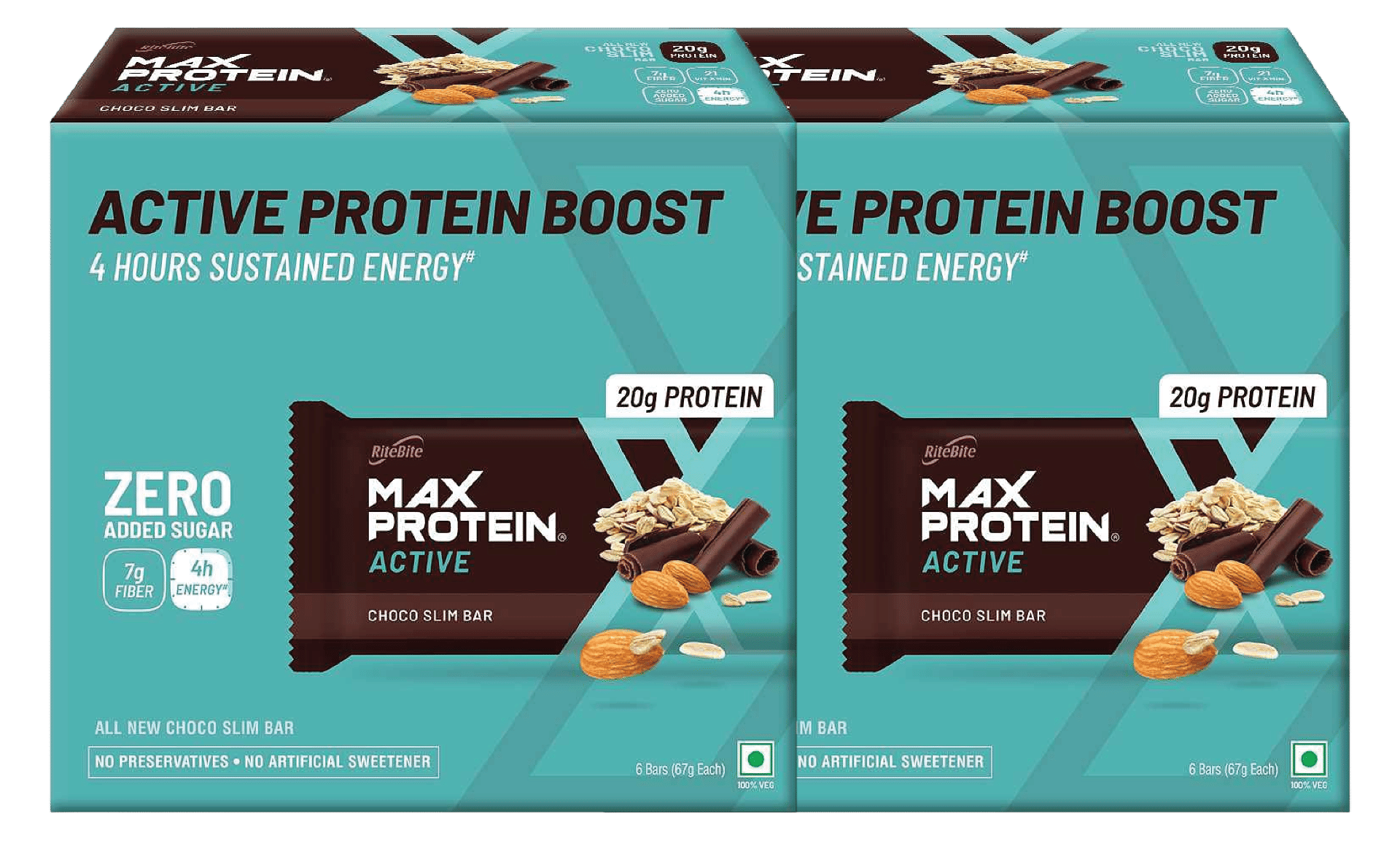 RiteBite Max Protein Active Choco Slim RiteBite Max Protein Active Choco Slim (6pcs), 402 g