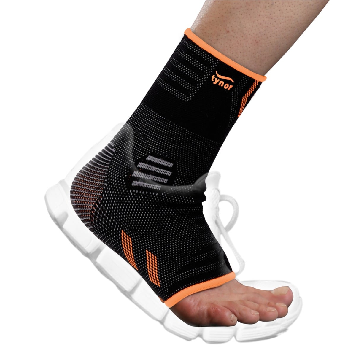 Tynor Ankle Support Air Pro, Black & Orange, XL, 1 Unit