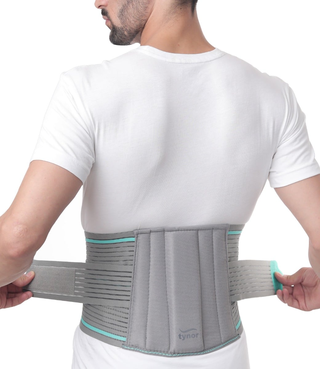 Tynor Lumbo Sacral Belt, Grey, Small, 1 Unit