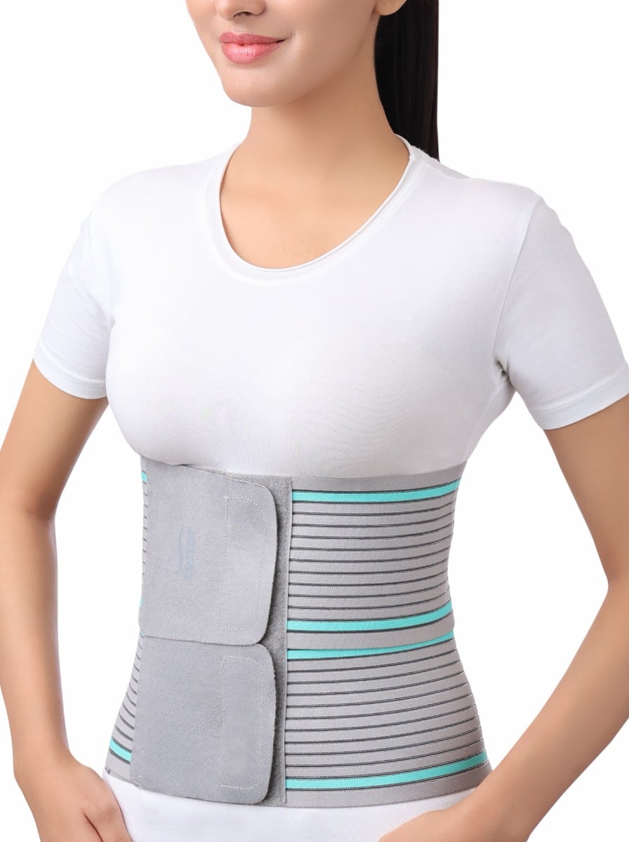 Tynor Abdominal Belt, Grey, Medium, 1 Unit