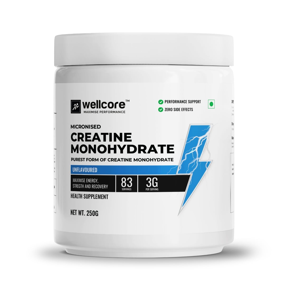 Wellcore Micronised Creatine Monohydrate 100% Pure Creatine | Unflavored | Enhanced Absorption | Supports Athletic Performance and Power | Creatine For Men & Women Wellcore Micronised Creatine Monohydrate 100% Pure Creatine | Unflavored | Enhanced Absorp