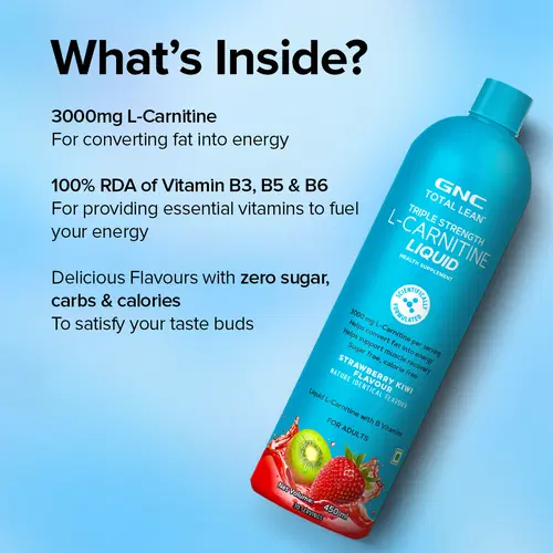 l carnitine liquid gnc Total Lean Triple Strength L-Carnitine | Supports Fatty Acid Metabolism and Helps to Fuel Muscle Recovery, Sugar Free | Fruit Punch GNC L-Carnitine Liquid 3000mg -