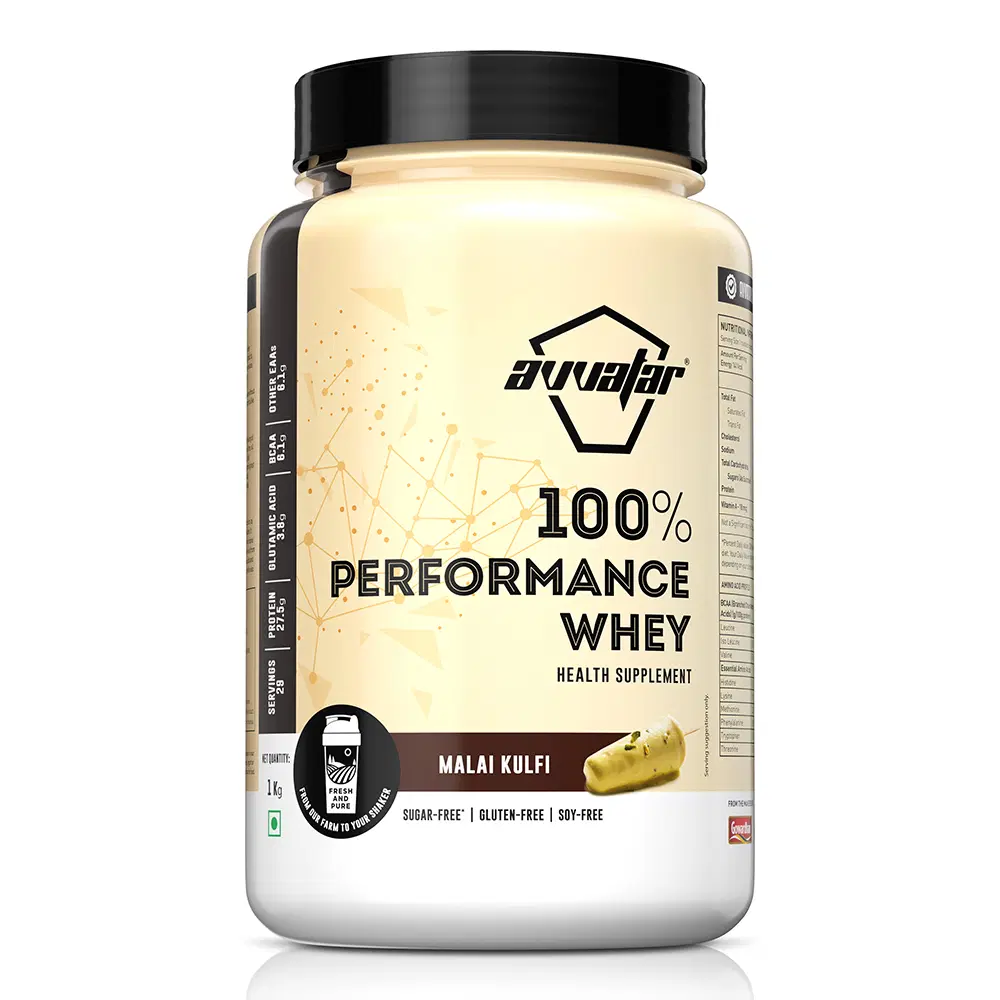 Avvatar Performance Whey Protein 1kg Malai Kulfi