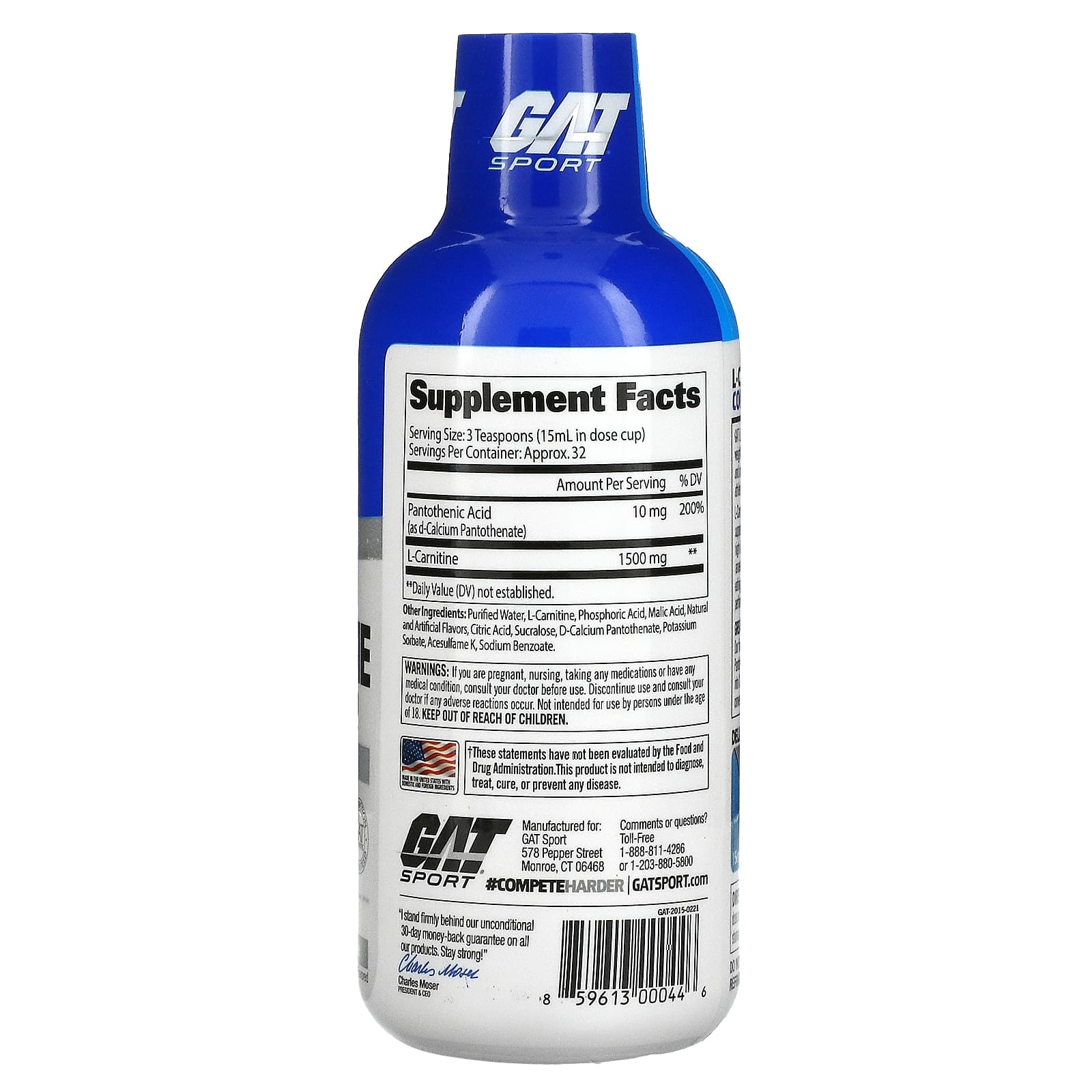 gat l-carnitine liquid 1500 mg GAT L-Carnitine 1500 Mg Liquid Free Form Amino Acid Essential, Helps  Convert Fat To Energy, Improves Athletic Performance, Supports Endurance  Exercise 32 Serving ( Rainbow Burst)