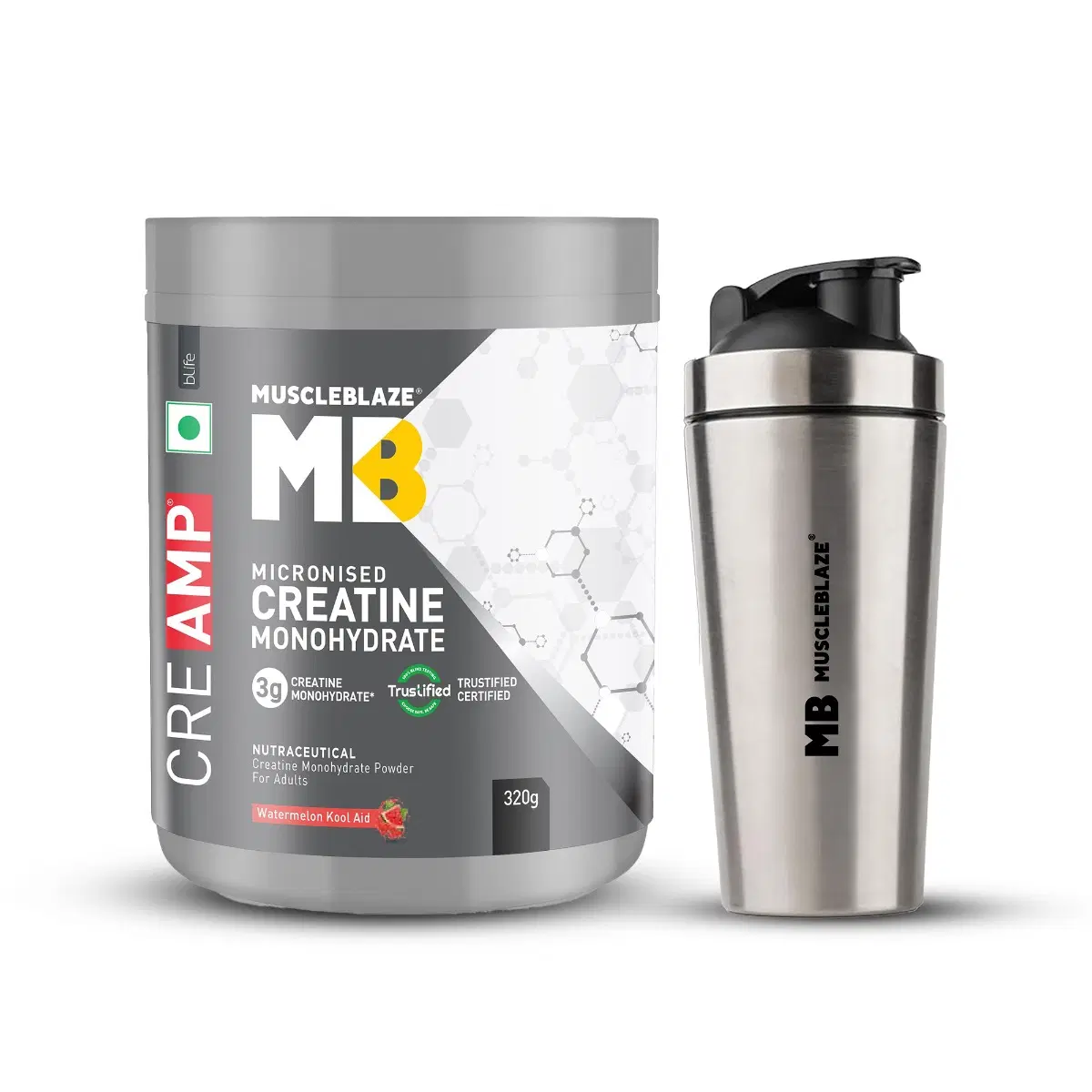 MuscleBlaze Creatine Monohydrate 320g Watermelon - Image 1