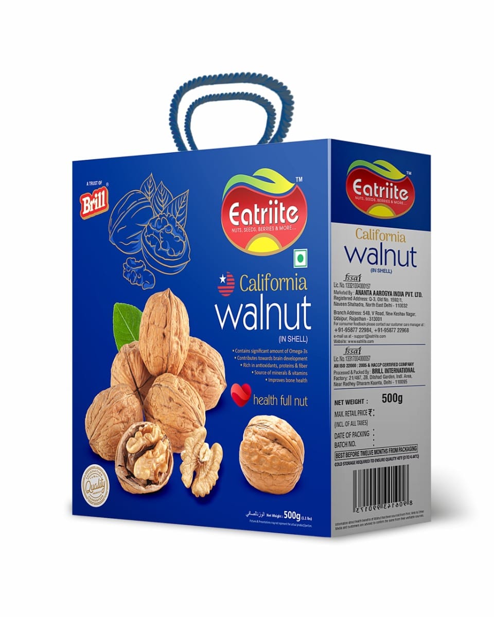 Eatriite 100% Natural Dried California Inshell Walnut Kernels 500g ...