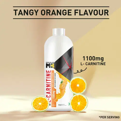 MuscleBlaze Liquid L-Carnitine 1100mg | Helps Convert Fat into Energy (Tangy Orange, 450ml, 30 Servings) MuscleBlaze Liquid L-Carnitine 1100mg | Helps Convert Fat into Energy (Tangy Orange, 450ml, 30 Servings)