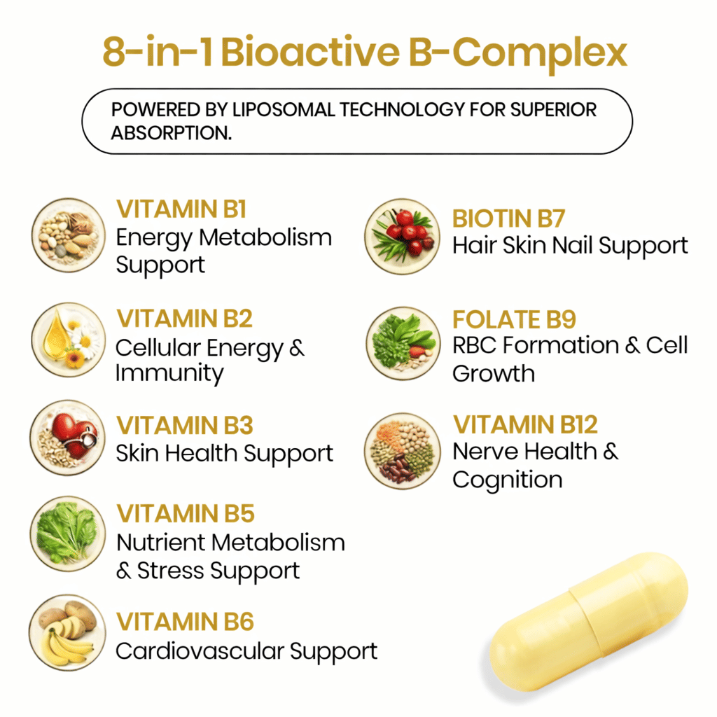 Vlado’s Himalayan Organics Liposomal Vitamin B Complex with 100% RDA B1 ...