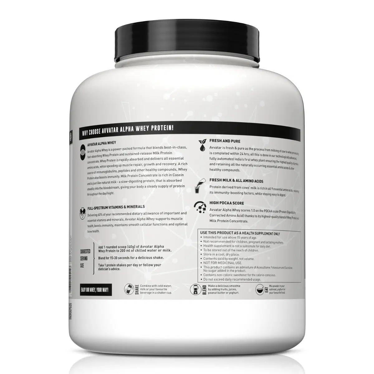 Avvatar Alpha Whey 2kg Belgian Chocolate - Image 2