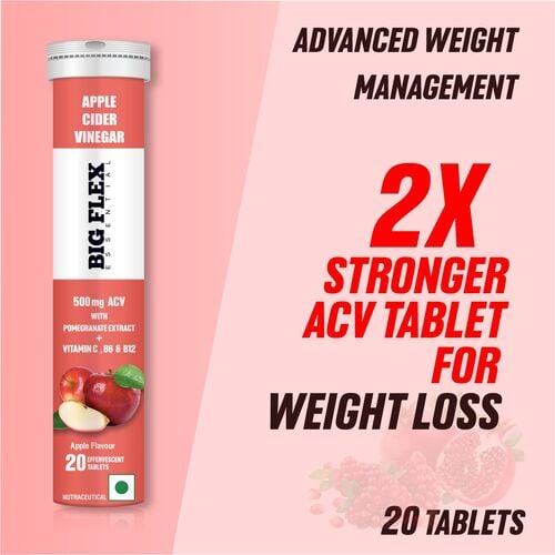 Bigflex Apple Cider Vinegar 500mg with 100mg Pomegranate Extract For ...