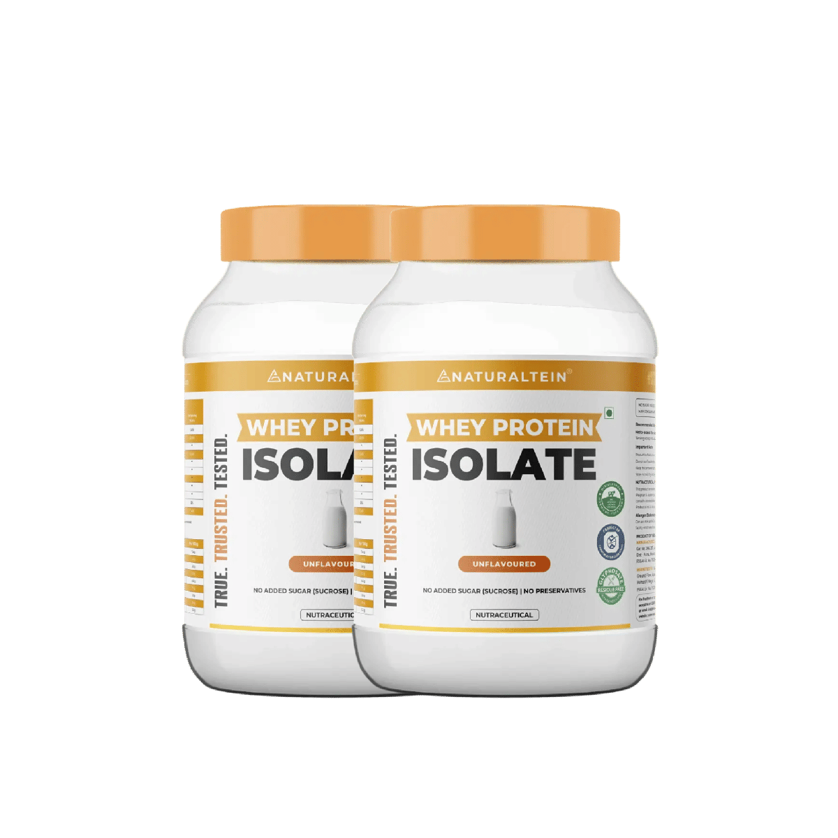 NATURALTEIN Whey Protein Isolate Unflavoured 1 kg Pack of 2 1 53