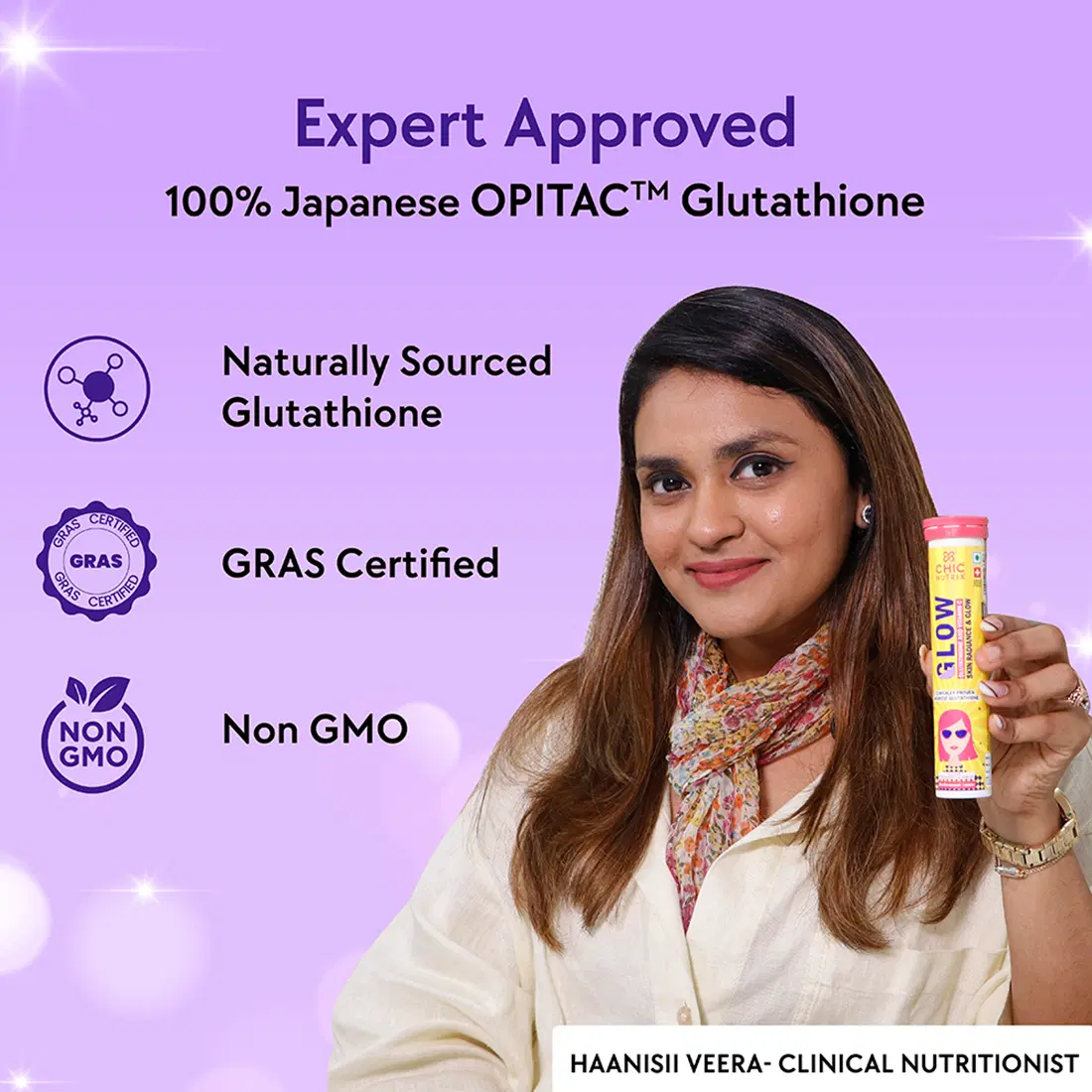 chicnutrix glutathione benefits Chicnutrix Glow 60 Effervescent Tablets | 500mg Japanese Glutathione & Vit.  C | Antioxidants for clear, glowing skin
