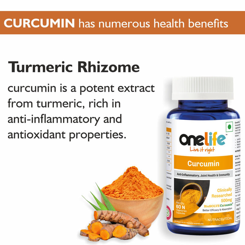 Onelife Curcumin with BioSOLVE Curcuminâ„¢, Clinically researched ...