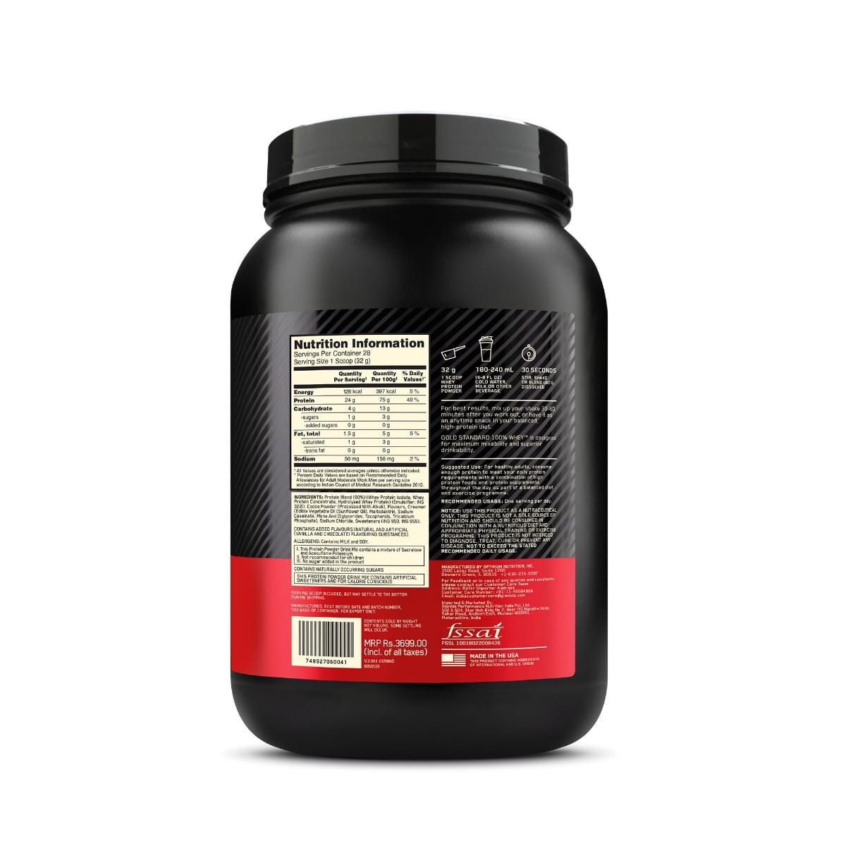 Optimum Nutrition (ON) Gold Standard 100% Whey Protein Powder 2 lbs ...