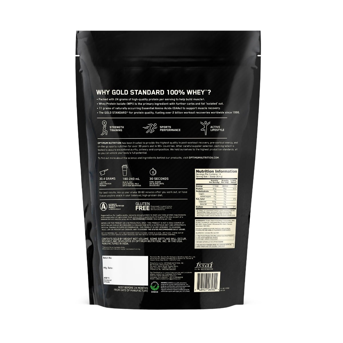 Optimum Nutrition (ON) Gold Standard 100% Whey Protein Powder (Double ...