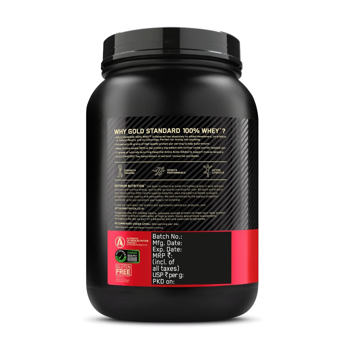 Optimum Nutrition (ON) Gold Standard 100% Whey Protein Powder 2 lb, 907 ...