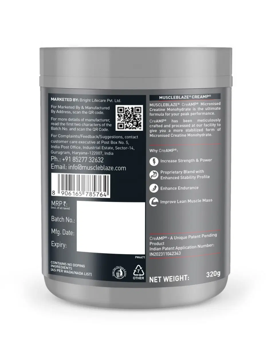 MuscleBlaze Creatine Monohydrate 320g Watermelon - Image 2