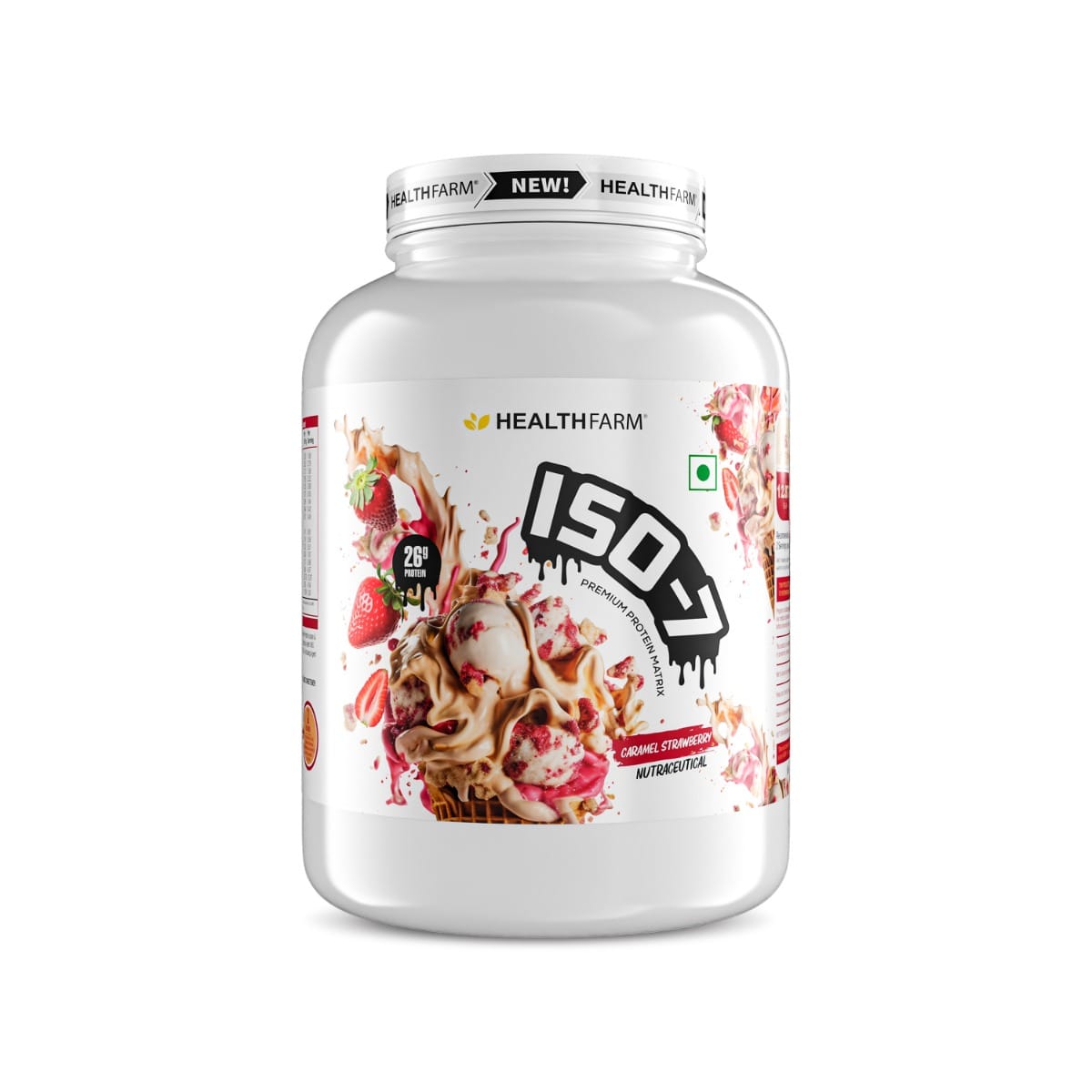 HEALTHFARM ISO 7 Premium Protein Matrix 4.4 lbs (CARAMEL STRAWBERRY)-picture-17