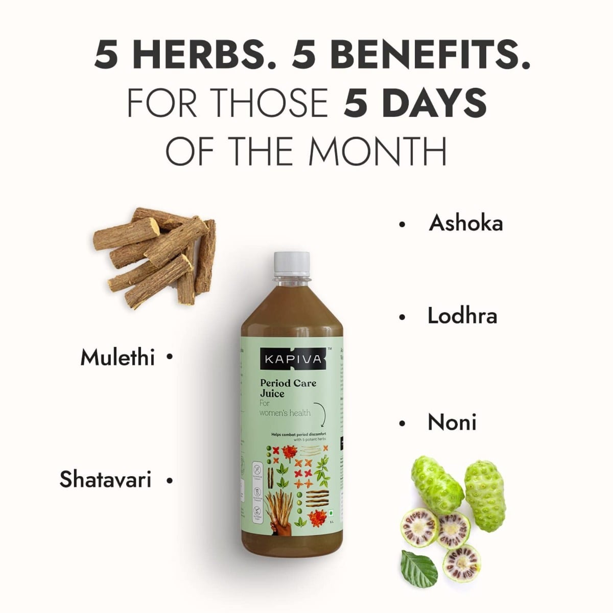 Kapiva Period Care Juice 1L | For Irregular Periods, Period Pain ...