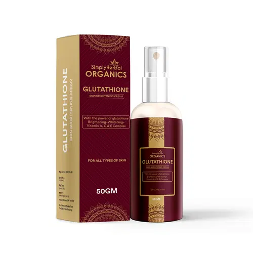 l glutathione skin whitening cream Simply Herbal Organics L Glutathione Cream for Skin Whitening Braitening Remove Fine Lines & Wrinkles Vitamin A,C, & E Complex all Skin Types 50gm