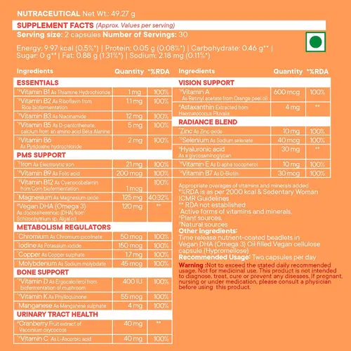 Rda Fishbone Wellbeing Nutrition Slow | Multivitamin and Fish Oil Combo | Plant ...