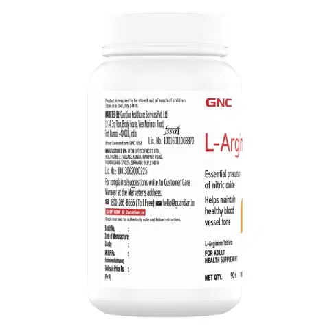 GNC L-Arginine 1000 mg | Fuels Muscle Growth | Boosts Nitric Oxide  Production | Improved Oxygen Flow | Supports Heavy Training | Formulated in  USA | 1000mg Per Serving | 90 Tablets