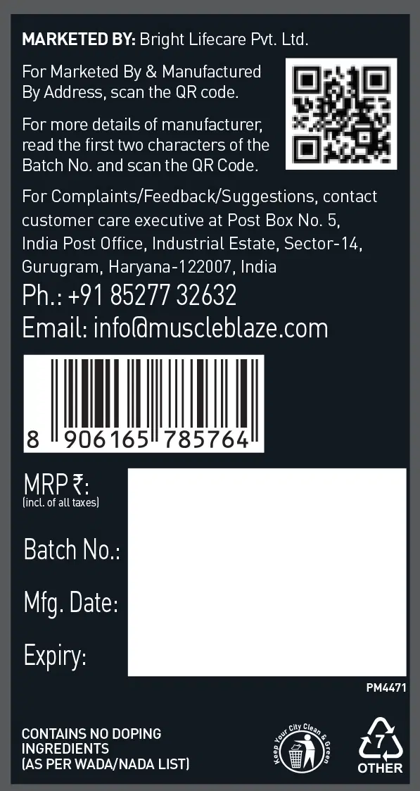 MuscleBlaze Creatine Monohydrate 320g Watermelon - Image 9