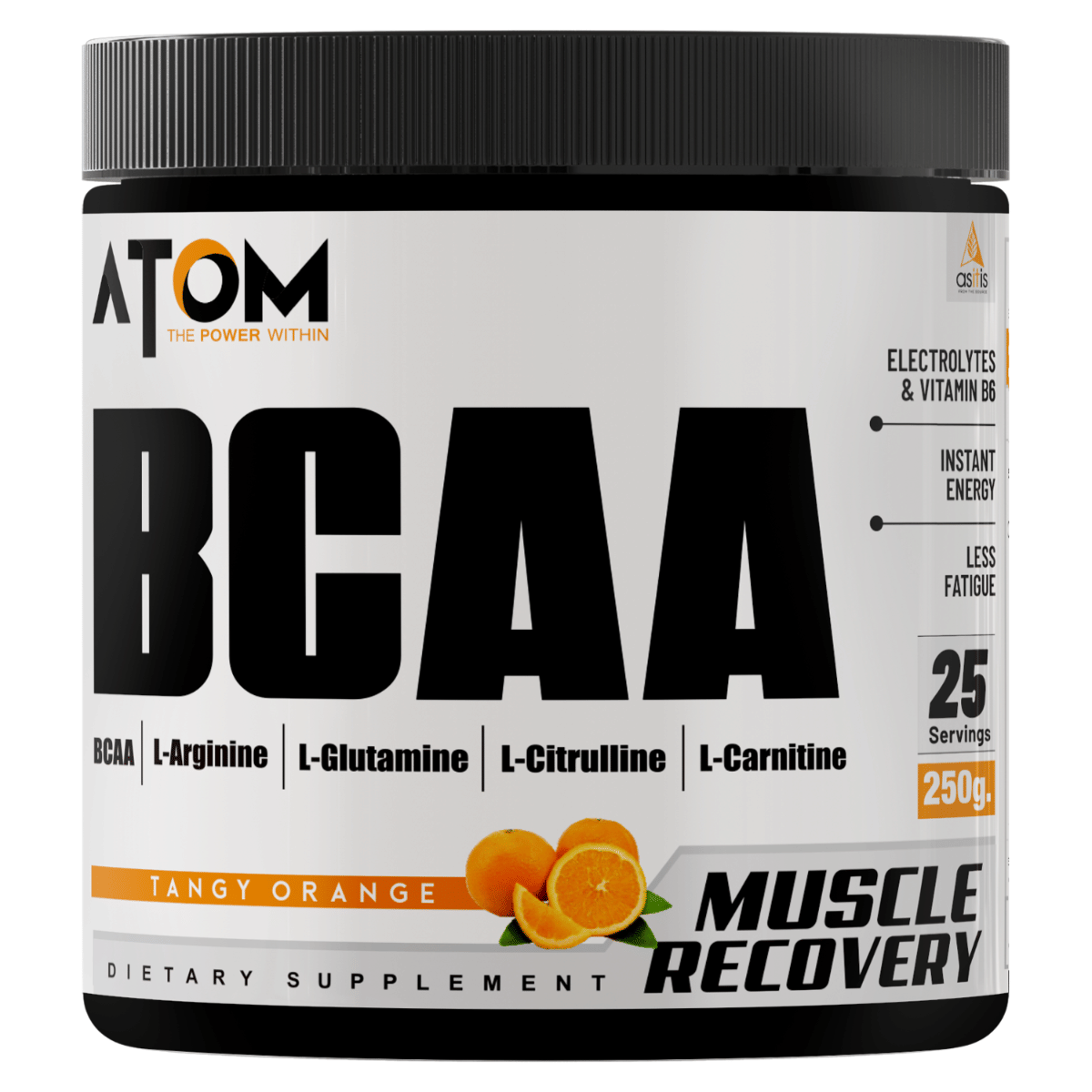 AS-IT-IS ATOM BCAA 250g with L-arginine, L-Carnitine, L-Citrulline