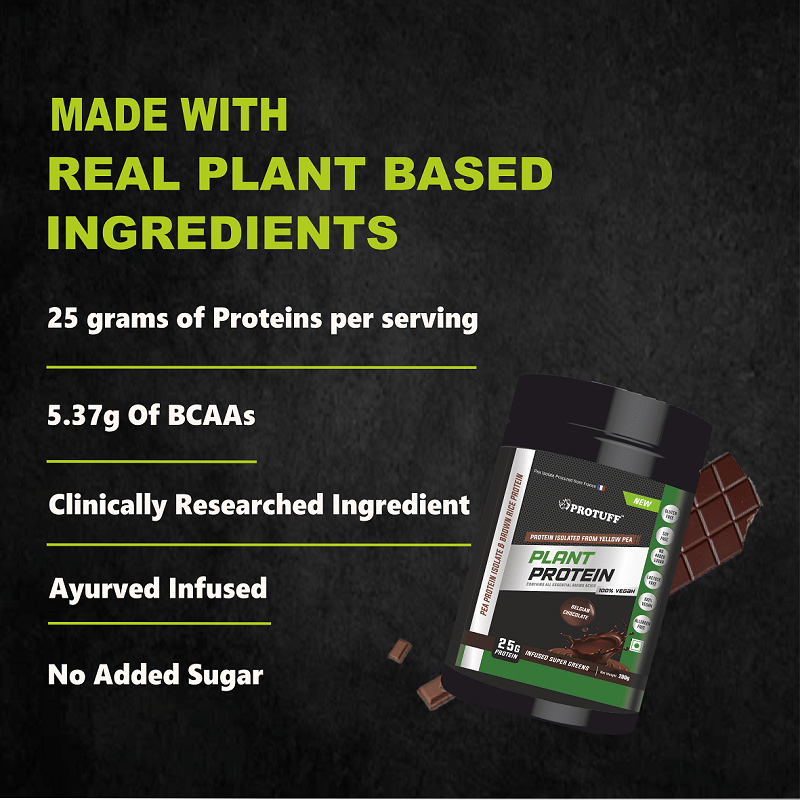 Protuff Plant Protein Belgian Chocolate 200G (6 Servings)