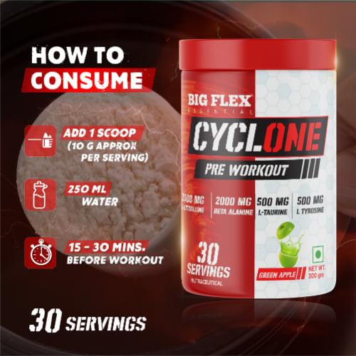 Bigflex Essential Cyclone Pre workout 300gm