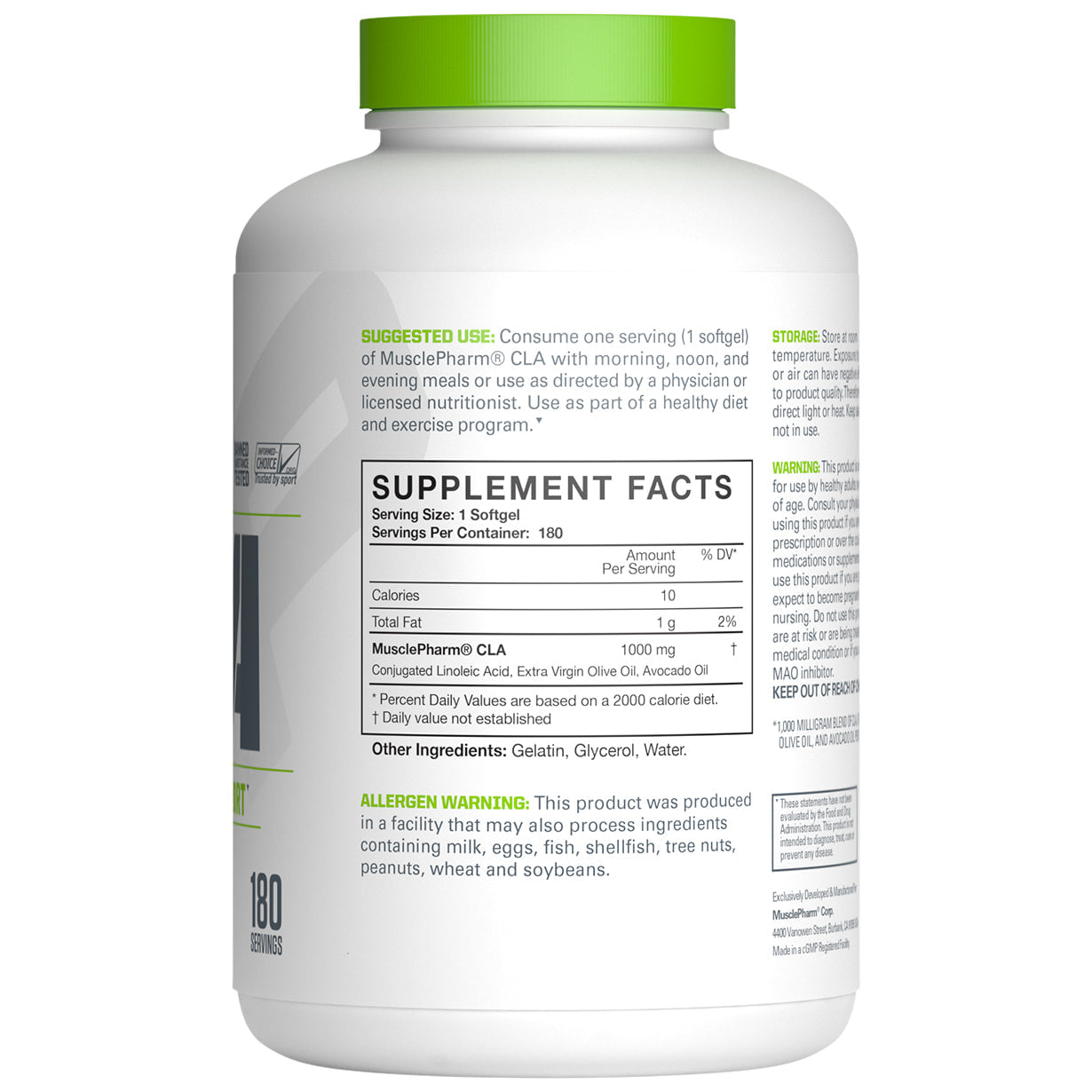 MusclePharm CLA Core - 180 Caps