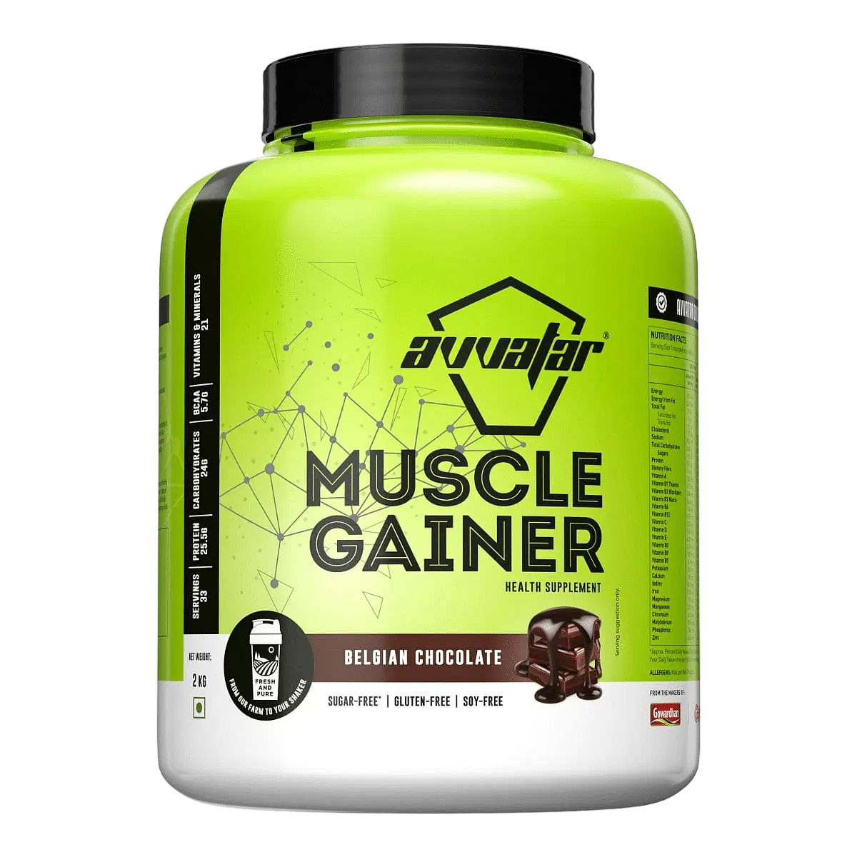 Avvatar Muscle Gainer 2kg Belgian Chocolate