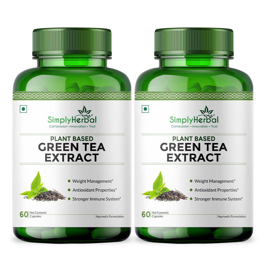 Simply Herbal 100% Natural Potent Green Tea Extract 500 Mg Metabolism ...