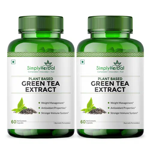 Simplee Green Tea Simply Herbal 100% Natural Potent Green Tea Extract 500 Mg Metabolism ...