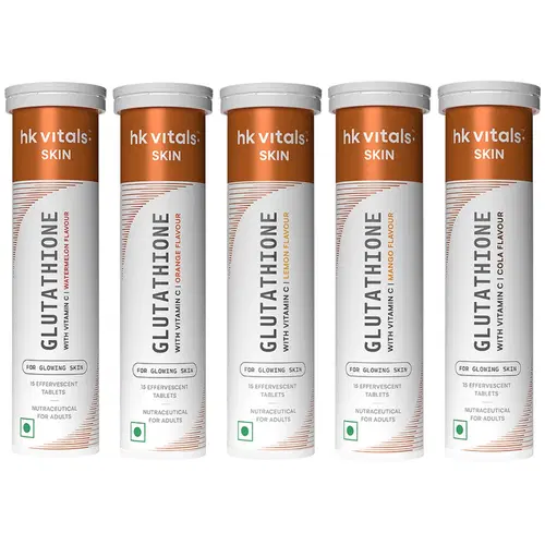 hk vitals glutathione review HK Vitals Glutathione (Orange, Watermelon, Lemon, Mango and Cola, 15 Effervescent Tablets) | L-Glutathione Tablets with Vitamin C & E