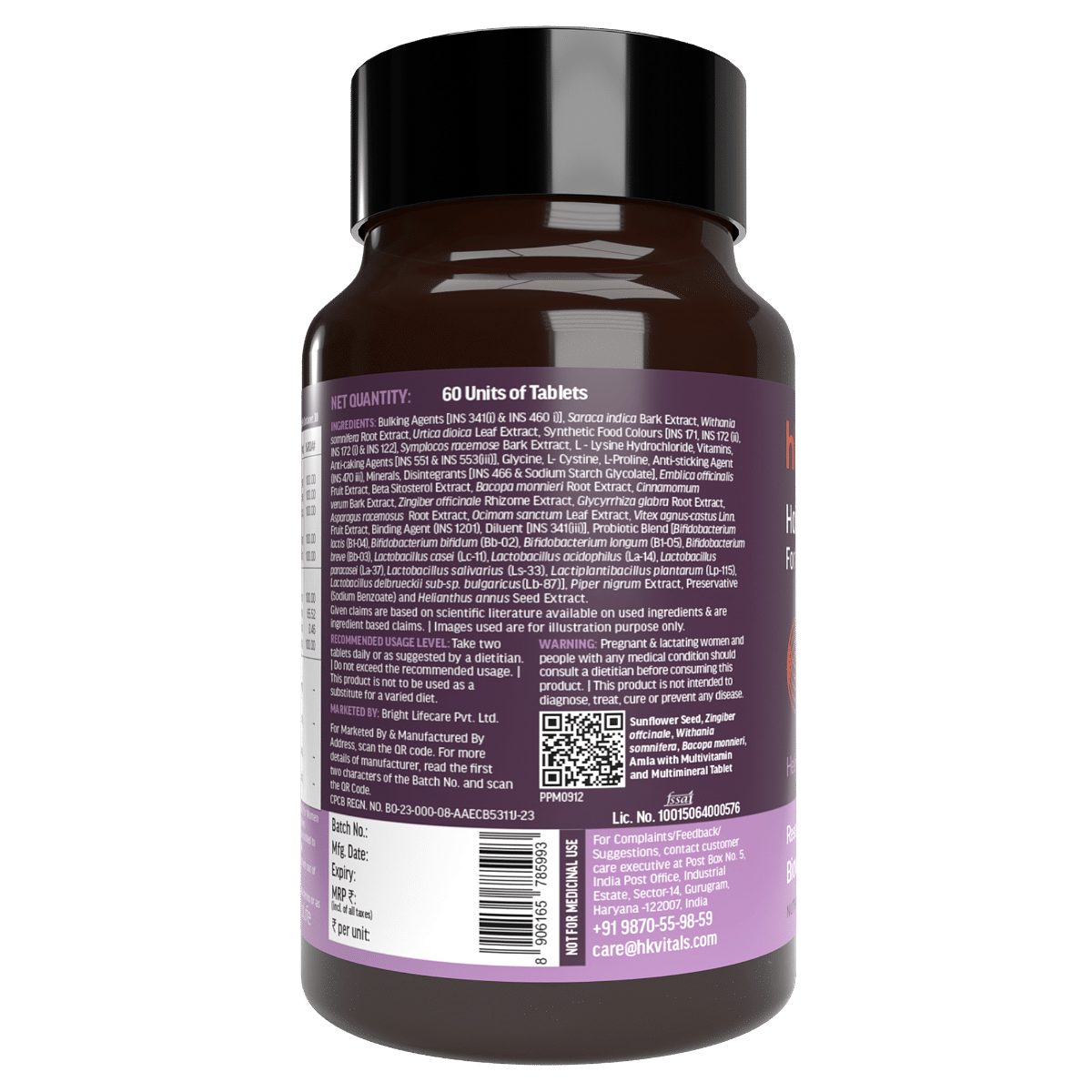 HK Vitals Hair Vitamins for Women (60 Tablets) With Biowin ...